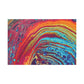 Bespattered Facade Rainbow Rings Stretched Matte Canvas Art Prints | Multiple Sizes