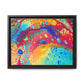 Bespattered Facade Rainbow Galaxy Framed Canvas Art Print | 3 Frame Colors | Multiple Sizes