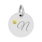 CUSTOM Birthstone Circle Charm — Personalized Initial Necklace Pendant