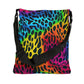 Bespattered Facade Rainbow Animal Print Adjustable Tote Bag | 2 Sizes