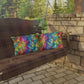 Bespattered Facade Rainbow Mosaic UV-Resistant Outdoor Pillows | 4 Sizes