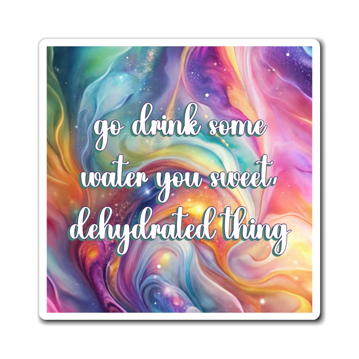 Bespattered Facade "Drink Some Water" Refrigerator Magnet