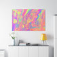Bespattered Facade Fluid Art Abstract Painting Stretched Matte Canvas Art Prints | Multiple Sizes