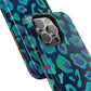 Bespattered Facade Emerald Leopard Impact-Resistant Case