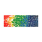 Bespattered Facade Rainbow Seaside Stretched Matte Canvas Art Prints | Multiple Sizes