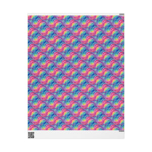 Bespattered Facade Rainbow Nebula Wrapping Paper | Three Sizes | Glossy or Matte