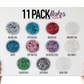 11 Color Irregular Flakes Variety Pack Set