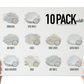 10 Color Pigment Powder Variety Pack Set - Whites