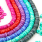 Bead Bundle: Handmade Heishi Disc Spacer Bone Beads, 10x2mm, 6 Strands & Colors, 540+ Beads,