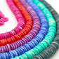 Bead Bundle: Handmade Heishi Disc Spacer Bone Beads, 10x2mm, 6 Strands & Colors, 540+ Beads,