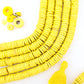 10mm Yellow Bone Heishi Discs Spacer Beads, 80 pieces