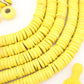 10mm Yellow Bone Heishi Discs Spacer Beads, 80 pieces