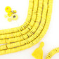 10mm Yellow Bone Heishi Discs Spacer Beads, 80 pieces