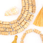 Tan Carved Roller Barrel Bone Beads, Approx. 10x20mm, 10 pieces