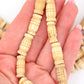 Tan Carved Roller Barrel Bone Beads, Approx. 10x20mm, 10 pieces