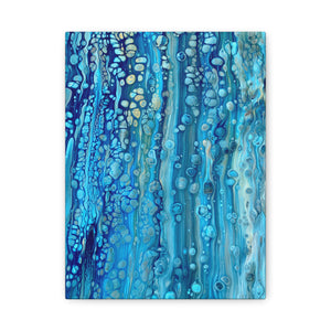 Bespattered Facade Fluid Art Abstract Painting Stretched Matte Canvas Art Prints | Multiple Sizes