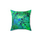 Bespattered Facade Radioactive Square Throw Pillow | 4 Sizes