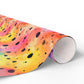 Bespattered Facade Rainbow Watercolor Dots Wrapping Paper | Three Sizes | Glossy or Matte