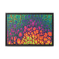 Bespattered Facade Neon Butterfly Framed Canvas Art Print | 3 Frame Colors | Multiple Sizes