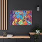 Bespattered Facade Fluid Art Abstract Painting Stretched Matte Canvas Art Prints | Multiple Sizes
