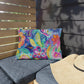 Bespattered Facade Colorful Flowers UV-Resistant Outdoor Pillows | 4 Sizes