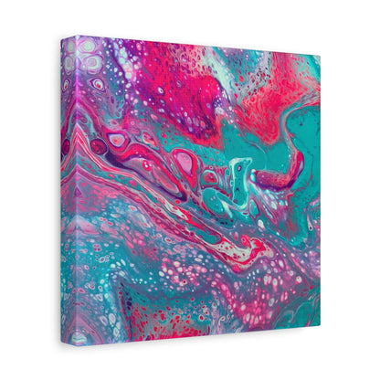 Bespattered Facade Fluid Art Abstract Painting Stretched Matte Canvas Art Prints | Multiple Sizes