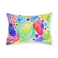 Bespattered Facade Rainbow Abstract UV-Resistant Outdoor Pillows | 4 Sizes