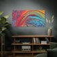 Bespattered Facade Rainbow Rings Stretched Matte Canvas Art Prints | Multiple Sizes