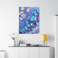 Bespattered Facade Fluid Art Abstract Painting Stretched Matte Canvas Art Prints | Multiple Sizes