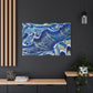 Bespattered Facade Fluid Art Abstract Painting Stretched Matte Canvas Art Prints | Multiple Sizes