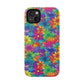 Bespattered Facade Bright Rainbow Flowers Impact-Resistant Case