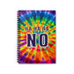Bespattered Facade Rainbow Tie Dye "No Means No" Spiral Notebook - Lined Pages
