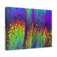 Bespattered Facade Neon Lava Stretched Matte Canvas Art Prints | Multiple Sizes