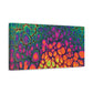 Bespattered Facade Neon Butterfly Stretched Matte Canvas Art Prints | Multiple Sizes