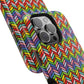 Bespattered Facade Rainbow Chevron Tiles Impact-Resistant Case