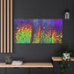 Bespattered Facade Neon Lava Stretched Matte Canvas Art Prints | Multiple Sizes