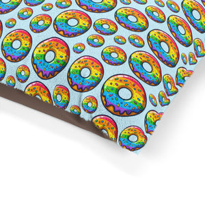 Bespattered Facade Rainbow Sprinkle Donut Indoor Pet Bed