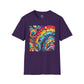 Bespattered Facade Rainbow Tidal Wave Unisex Softstyle T-Shirt