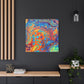 Bespattered Facade Fluid Art Abstract Painting Stretched Matte Canvas Art Prints | Multiple Sizes