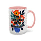 "I'm a Sensitive Little Menace" Rainbow Flowers Mug | Eight Colors | 11oz or 15oz
