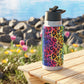 Bespattered Facade Rainbow Watercolor Leopard Insulated Gator Flip-Top Stainless-Steel Tumbler 32oz