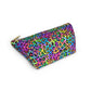 Bespattered Facade Candy Coated Neon Leopard Accessory Pouch With T-Bottom | 2 Sizes