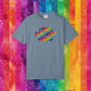 Bespattered Facade Rainbow Token Straight Friend Colorful LGBTQ+ Pride Premium Unisex Comfort Colors Garment Dyed 100% Cotton T-Shirt