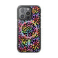 Bespattered Facade Bright Rainbow Leopard MagSafe Clear Impact Cases