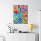 Bespattered Facade Fluid Art Abstract Painting Stretched Matte Canvas Art Prints | Multiple Sizes
