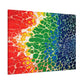 Bespattered Facade Rainbow Seaside Stretched Matte Canvas Art Prints | Multiple Sizes