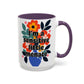 "I'm a Sensitive Little Menace" Rainbow Flowers Mug | Eight Colors | 11oz or 15oz