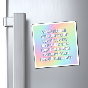Bespattered Facade "Dealing With Boxes" Refrigerator Magnet
