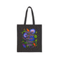Bespattered Facade "Strong Women Scare Weak Men" Floral Canvas Tote Bag Reusable Carryall