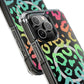Bespattered Facade Bright Rainbow Leopard MagSafe Clear Impact Case